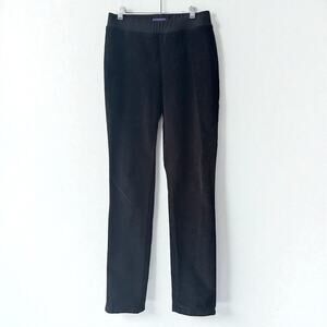 NYDJ Stretch Velvet Slim Pants, Size 0P/ 2-4 US, Black